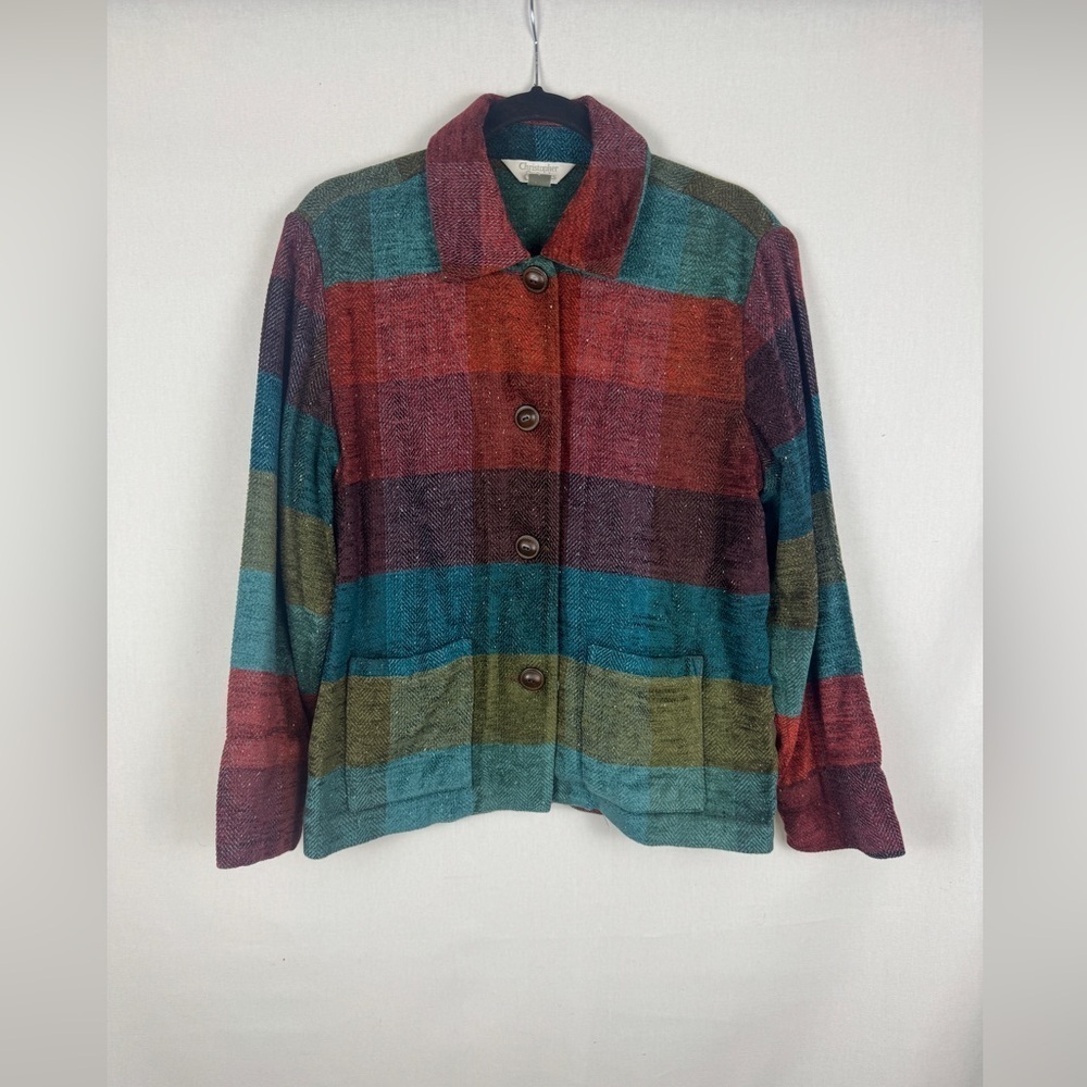Christopher & Banks Colorful Plaid Jacket